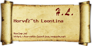 Horváth Leontina névjegykártya